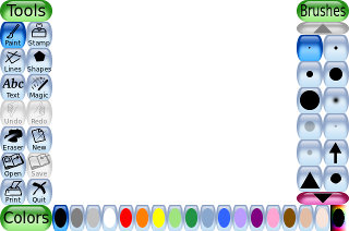 Screenshot of the Tux Paint interface.